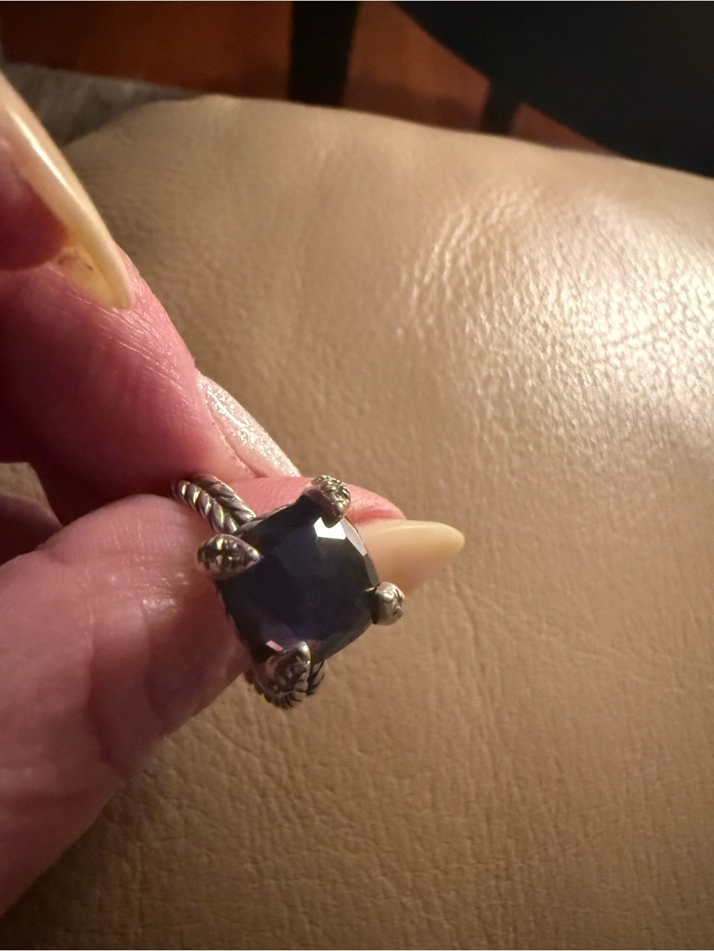 David Yurman CHATELAINE® RING in Sterling Silver with Amethyst and DiamondSize8 - Picture 7 of 7